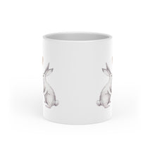 Load image into Gallery viewer, Kissing Easter Bunnies Heart Handle Mug, 11 Oz