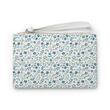 Load image into Gallery viewer, Blue Floral Clutch Bag