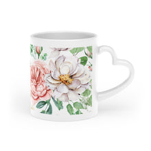 Load image into Gallery viewer, English Rose Bouquet Mug With Heart Handle, 11 Oz