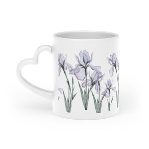 Iris Mug With Heart Handle, 11 Oz