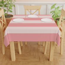 Load image into Gallery viewer, Light Pink Striped Tablecloth, 140 x 140 cm