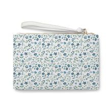 Load image into Gallery viewer, Blue Floral Clutch Bag