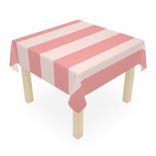 Load image into Gallery viewer, Light Pink Striped Tablecloth, 140 x 140 cm