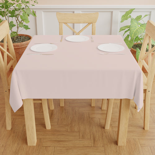 Pale Rose Pink Tablecloth, 140 x 140 cm