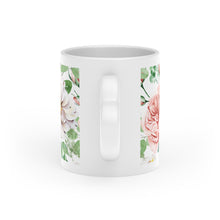 Load image into Gallery viewer, English Rose Bouquet Mug With Heart Handle, 11 Oz
