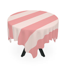 Load image into Gallery viewer, Light Pink Striped Tablecloth, 140 x 140 cm