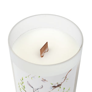 Easter Bunny Frosted Glass Candle, 11 oz