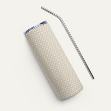 Load image into Gallery viewer, Neutral Beige Stainless Steel Tumbler With Straw