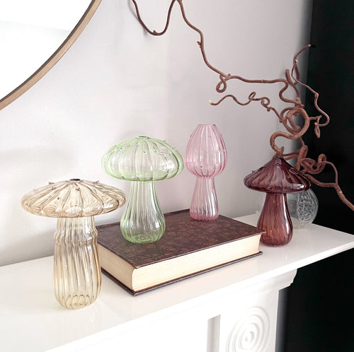 Set of 4 Mushroom Vases