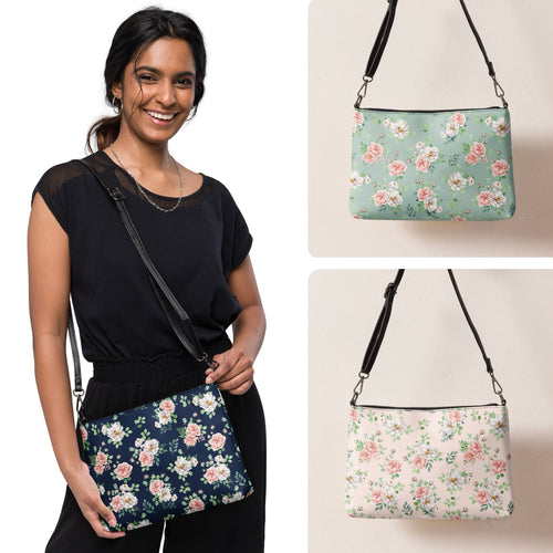 English Rose Patterned Crossbody Bag [ 3 Colours ]