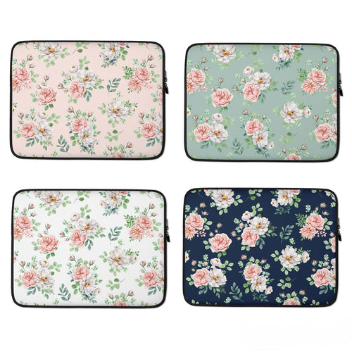 English Rose Print Laptop Sleeve