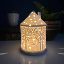 Load image into Gallery viewer, Enchanted Forest / Fairy Ceramic Candle Holders