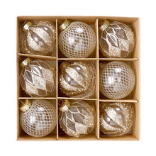 Load image into Gallery viewer, Large Champagne Gold Baubles - Set of 9
