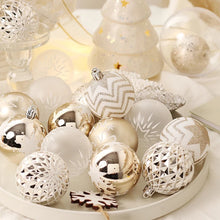 Load image into Gallery viewer, Champagne Gold &amp; White Baubles - Set of 16