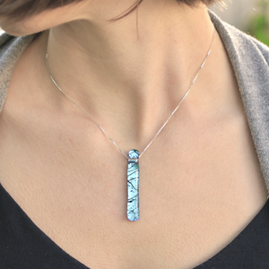 Mere Glass LINEA necklace - Silver