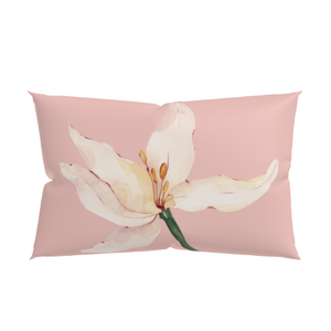 Pink Rectangular Tulip Cushion Cover