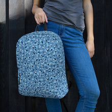 Load image into Gallery viewer, Blue Ditsy Floral Backpack