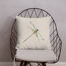 Load image into Gallery viewer, Watercolour Dragonfly Cushion Cover, 18&quot; x 18&quot;