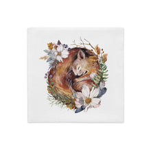 Load image into Gallery viewer, Sleeping Squirrel Cushion Cover, White, 18&quot; x 18&quot;