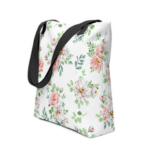 Load image into Gallery viewer, Rose Print Tote Bag