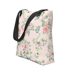 Rose Print Tote Bag