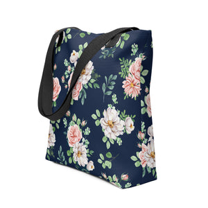 Rose Print Tote Bag