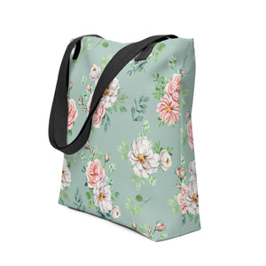 Rose Print Tote Bag