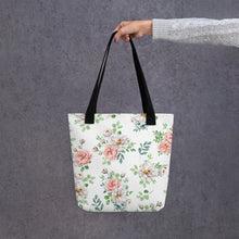 Load image into Gallery viewer, Rose Print Tote Bag