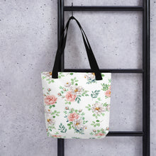 Load image into Gallery viewer, Rose Print Tote Bag