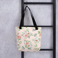 Load image into Gallery viewer, Rose Print Tote Bag