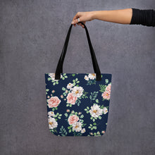 Load image into Gallery viewer, Rose Print Tote Bag