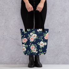 Load image into Gallery viewer, Rose Print Tote Bag