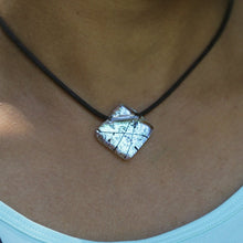 Load image into Gallery viewer, MERE GLASS Kari Necklace in Shimmering Ice Blue