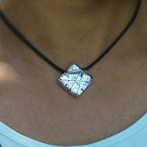 MERE GLASS Kari Necklace in Shimmering Ice Blue