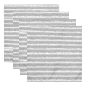 Grey Striped Cloth Napkin Set (4)