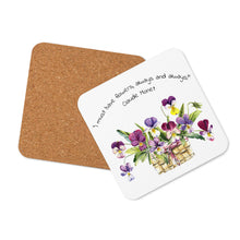 Load image into Gallery viewer, &quot;I must have flowers, always and always.&quot; - Claude Monet Cork-Back Coaster