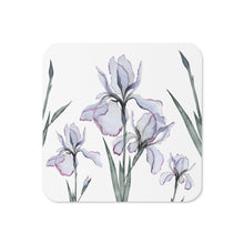 Load image into Gallery viewer, Iris Cork-Back Coasters ( 1, 2, 4 or 6)