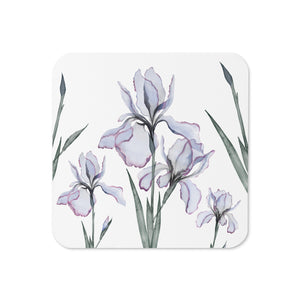 Iris Cork-Back Coasters ( 1, 2, 4 or 6)