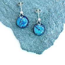 Load image into Gallery viewer, Mere Glass Drop Earrings - Deep Blue