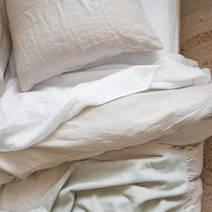 Beige 100% Linen Cushion Cover, 45 x 45 cm