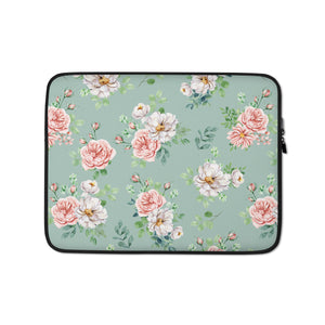 English Rose Print Laptop Sleeve