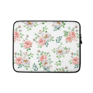 English Rose Print Laptop Sleeve