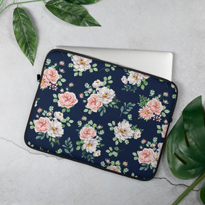 English Rose Print Laptop Sleeve