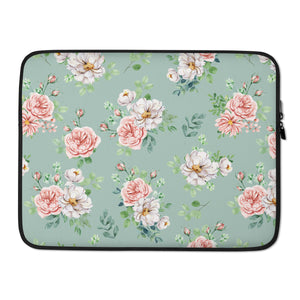 English Rose Print Laptop Sleeve