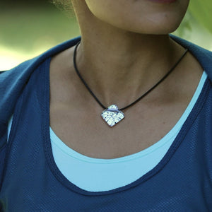 MERE GLASS Kari Necklace in Shimmering Ice Blue