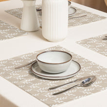 Load image into Gallery viewer, Beige Floral Placemat Set (4)