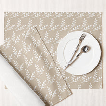 Load image into Gallery viewer, Beige Floral Placemat Set (4)