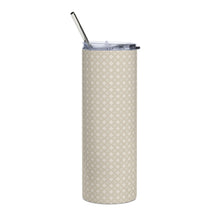 Load image into Gallery viewer, Neutral Beige Stainless Steel Tumbler With Straw