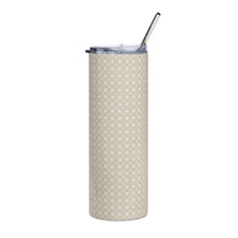 Load image into Gallery viewer, Neutral Beige Stainless Steel Tumbler With Straw