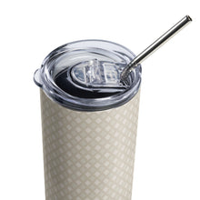 Load image into Gallery viewer, Neutral Beige Stainless Steel Tumbler With Straw